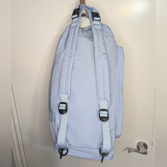 New 40L Carry On Travel Duffel Bag w Shoe Compartment & Luggage Sleeve - Blue - Picture 14 of 16